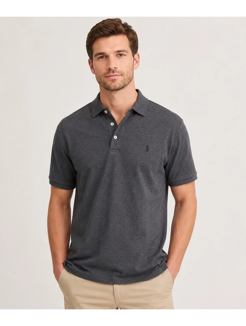 Polo Ralph Lauren Men’s XL Classic Fit Charcoal Gray Short Sleeve Polo Shirt
